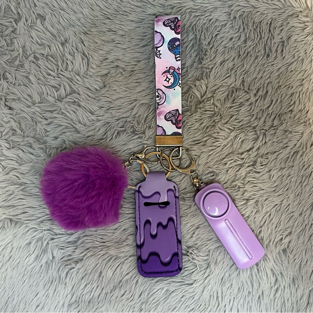 👻 Handmade Faux Leather Halloween Wristlet Keychain Accessory Set